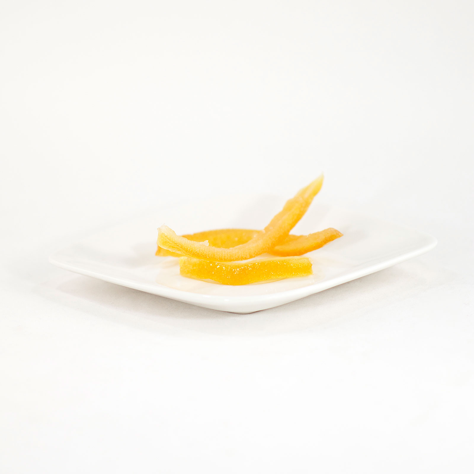 Tiras de cáscara de naranja confitada