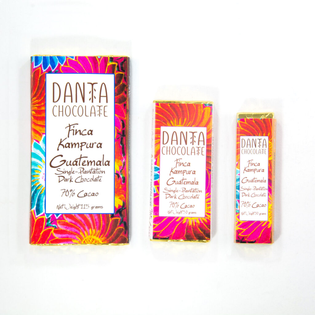 Barra de chocolate oscuro 70% cacao Finca Kampura