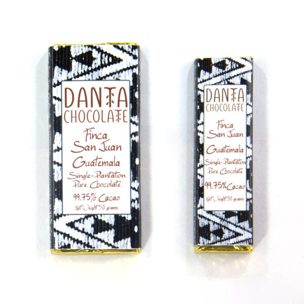 Barra de chocolateoscuro 99.75% cacao de Finca San Juan